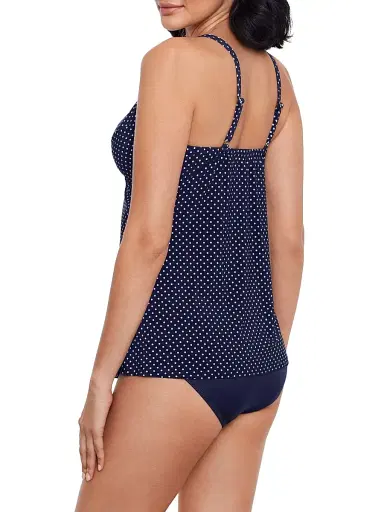 Miraclesuit Swim Women's Pin Point Love Knot Polka Dot Tankini Top | Thumbnail 2 Miraclesuit Swim Women's Pin Point Love Knot Polka Dot Tankini Top | Thumbnail 2