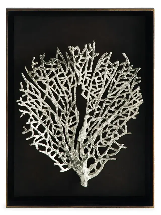 Special Editions Fan Coral Shadow Box Antique Nickel Special Editions Fan Coral Shadow Box Antique Nickel