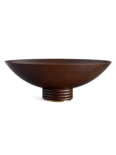 L'Objet Atelier Alhambra Wooden Bowl - Smoked Ash Small | Thumbnail 3 L'Objet Atelier Alhambra Wooden Bowl - Smoked Ash Small | Thumbnail 3