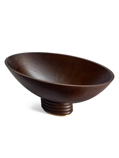 L'Objet Atelier Alhambra Wooden Bowl - Smoked Ash Small | Thumbnail 4 L'Objet Atelier Alhambra Wooden Bowl - Smoked Ash Small | Thumbnail 4