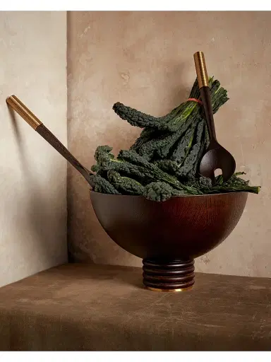 L'Objet Atelier Alhambra Wooden Bowl - Smoked Ash Small | Thumbnail 8 L'Objet Atelier Alhambra Wooden Bowl - Smoked Ash Small | Thumbnail 8