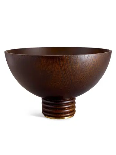 L'Objet Atelier Alhambra Wooden Bowl - Smoked Ash Small | Thumbnail 1 L'Objet Atelier Alhambra Wooden Bowl - Smoked Ash Small | Thumbnail 1