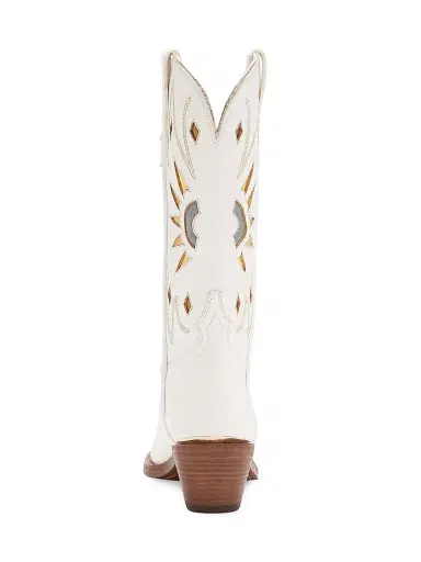 Partlow Women's Abigail 55MM Leather Boots - Bianco - Size 5 | Thumbnail 4 Partlow Women's Abigail 55MM Leather Boots - Bianco - Size 5 | Thumbnail 4