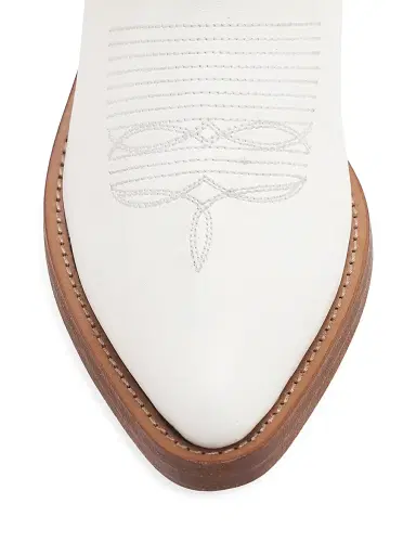 Partlow Women's Abigail 55MM Leather Boots - Bianco - Size 5 | Thumbnail 5 Partlow Women's Abigail 55MM Leather Boots - Bianco - Size 5 | Thumbnail 5