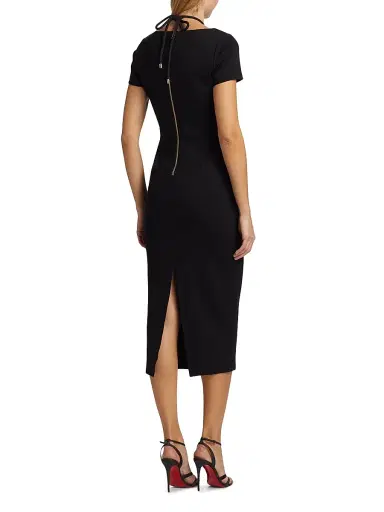 Toccin Women's Evelyn Ring-Insert Midi-Dress - Jet | Thumbnail 5 Toccin Women's Evelyn Ring-Insert Midi-Dress - Jet | Thumbnail 5