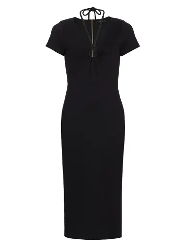 Toccin Women's Evelyn Ring-Insert Midi-Dress - Jet | Thumbnail 1 Toccin Women's Evelyn Ring-Insert Midi-Dress - Jet | Thumbnail 1