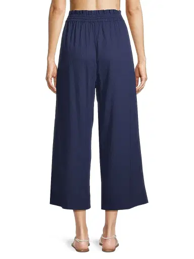 Change of Scenery Women's Brooke Wide-Leg Cotton Drawstring Pants - Navy - Size XL | Thumbnail 5 Change of Scenery Women's Brooke Wide-Leg Cotton Drawstring Pants - Navy - Size XL | Thumbnail 5