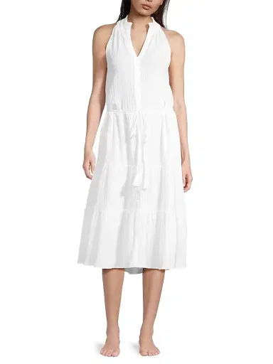 Change of Scenery Women's Tracy Cotton Sleeveless Shirtdress - Fresh White - Size Small | Thumbnail 3 Change of Scenery Women's Tracy Cotton Sleeveless Shirtdress - Fresh White - Size Small | Thumbnail 3