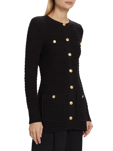 Toccin Women's Constance Knit Jacket - Jet | Thumbnail 4 Toccin Women's Constance Knit Jacket - Jet | Thumbnail 4