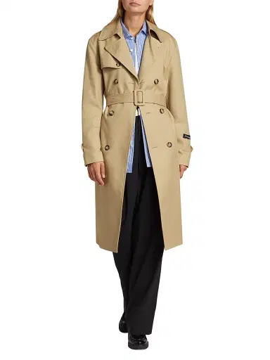 Hommegirls Women's Classic Trench Coat - Khaki | Thumbnail 2 Hommegirls Women's Classic Trench Coat - Khaki | Thumbnail 2