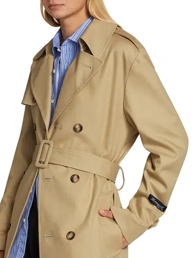 Hommegirls Women's Classic Trench Coat - Khaki | Thumbnail 5 Hommegirls Women's Classic Trench Coat - Khaki | Thumbnail 5