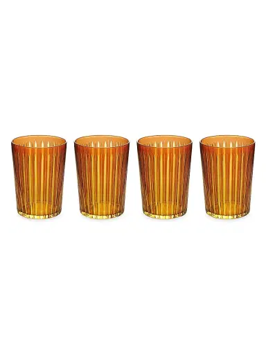 L'Objet Prism 4-Piece Highball Glass Set - Amber Honey | Thumbnail 1 L'Objet Prism 4-Piece Highball Glass Set - Amber Honey | Thumbnail 1