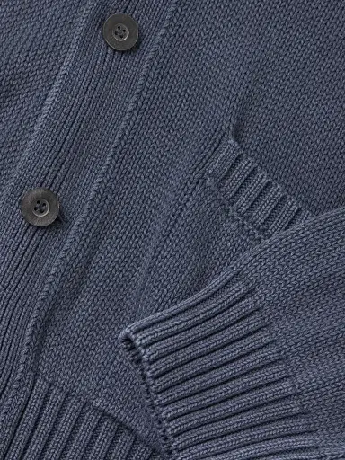 Corridor Men's Cotton Acid Wash Cardigan - Midnight | Thumbnail 6 Corridor Men's Cotton Acid Wash Cardigan - Midnight | Thumbnail 6