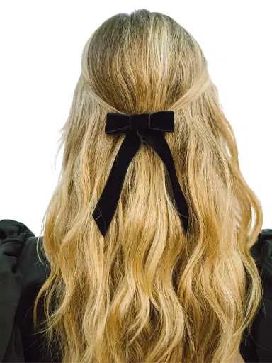 Jennifer Behr Women's Core Velvet Bow Barrette - Black | Thumbnail 2 Jennifer Behr Women's Core Velvet Bow Barrette - Black | Thumbnail 2