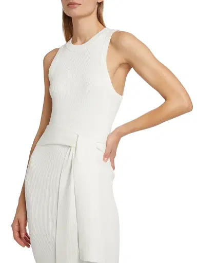 Toccin Women's Logan Rib-Knit Sleeveless Midi-Dress - Optic | Thumbnail 6 Toccin Women's Logan Rib-Knit Sleeveless Midi-Dress - Optic | Thumbnail 6