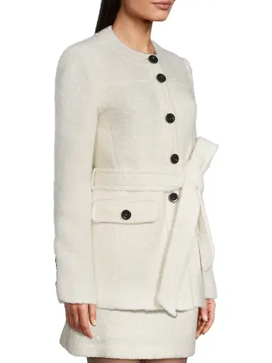 Toccin Women's Elaine Collarless Belted Jacket - | Thumbnail 4 Toccin Women's Elaine Collarless Belted Jacket - | Thumbnail 4