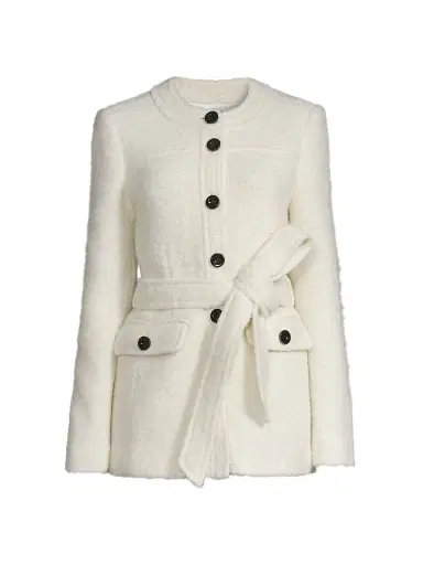 Toccin Women's Elaine Collarless Belted Jacket - | Thumbnail 1 Toccin Women's Elaine Collarless Belted Jacket - | Thumbnail 1