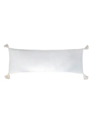 Pom Pom at Home Bianca Tassel-Embellished Velvet Pillow - White - Size 20 x 20 | Thumbnail 1 Pom Pom at Home Bianca Tassel-Embellished Velvet Pillow - White - Size 20 x 20 | Thumbnail 1