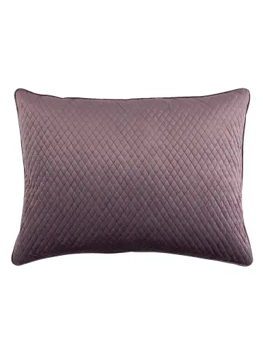 Lili Alessandra Valentina Velvet Quilted Standard Pillow - Raisin | Thumbnail 1 Lili Alessandra Valentina Velvet Quilted Standard Pillow - Raisin | Thumbnail 1
