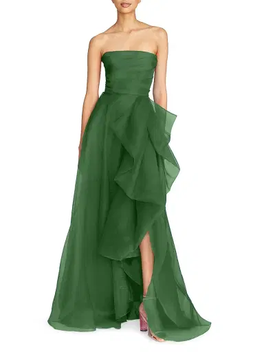 Theia Women's Teresa Draped Tulle Gown - Thorn | Thumbnail 2 Theia Women's Teresa Draped Tulle Gown - Thorn | Thumbnail 2