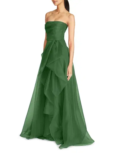 Theia Women's Teresa Draped Tulle Gown - Thorn | Thumbnail 3 Theia Women's Teresa Draped Tulle Gown - Thorn | Thumbnail 3