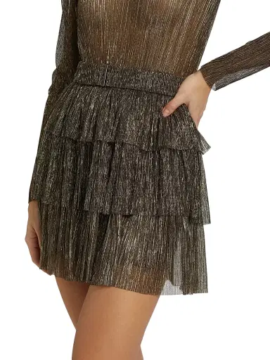 Sabina Musáyev Women's Monique Belted Metallic Knit Minidress | Thumbnail 7 Sabina Musáyev Women's Monique Belted Metallic Knit Minidress | Thumbnail 7