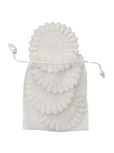 Kim Seybert Lumina Beaded 4-Piece Coaster Set - White | Thumbnail 1 Kim Seybert Lumina Beaded 4-Piece Coaster Set - White | Thumbnail 1