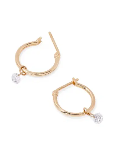 brook & york Women's Layla 14K Yellow Gold & 0.14 TCW Lab-Grown Diamond Hoop Earrings - Gold | Thumbnail 2 brook & york Women's Layla 14K Yellow Gold & 0.14 TCW Lab-Grown Diamond Hoop Earrings - Gold | Thumbnail 2