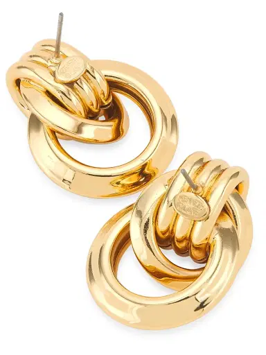 Kenneth Jay Lane Women's Love Knot Doorknocker Gold-Plated Earrings - Polished Gold | Thumbnail 3 Kenneth Jay Lane Women's Love Knot Doorknocker Gold-Plated Earrings - Polished Gold | Thumbnail 3