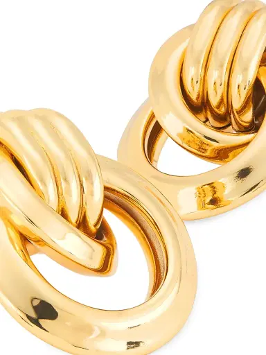 Kenneth Jay Lane Women's Love Knot Doorknocker Gold-Plated Earrings - Polished Gold | Thumbnail 4 Kenneth Jay Lane Women's Love Knot Doorknocker Gold-Plated Earrings - Polished Gold | Thumbnail 4