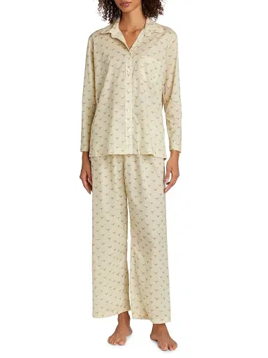 Pour Les Femmes Women's Long Horn Cotton Pajamas - Long Horn - Size XL | Thumbnail 3 Pour Les Femmes Women's Long Horn Cotton Pajamas - Long Horn - Size XL | Thumbnail 3