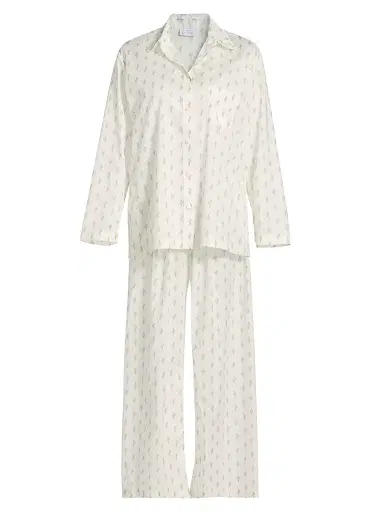 Pour Les Femmes Women's Cactus Cotton Long-Sleeve Pajamas | Thumbnail 1 Pour Les Femmes Women's Cactus Cotton Long-Sleeve Pajamas | Thumbnail 1