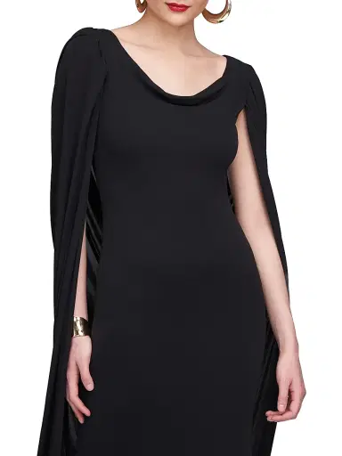 Halston Women's Akeem Jersey Gown - Black | Thumbnail 7 Halston Women's Akeem Jersey Gown - Black | Thumbnail 7