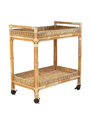 Juliska Provence Rattan Bar Cart - Natural | Thumbnail 2 Juliska Provence Rattan Bar Cart - Natural | Thumbnail 2