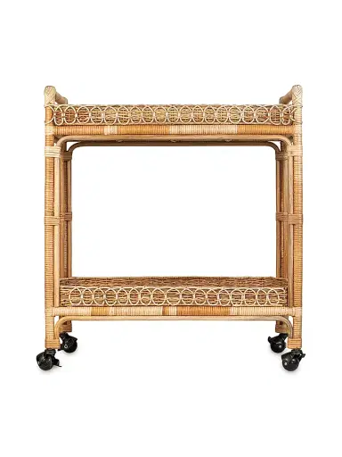 Juliska Provence Rattan Bar Cart - Natural | Thumbnail 4 Juliska Provence Rattan Bar Cart - Natural | Thumbnail 4