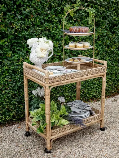 Juliska Provence Rattan Bar Cart - Natural | Thumbnail 7 Juliska Provence Rattan Bar Cart - Natural | Thumbnail 7