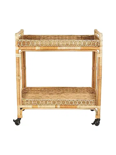 Juliska Provence Rattan Bar Cart - Natural | Thumbnail 1 Juliska Provence Rattan Bar Cart - Natural | Thumbnail 1