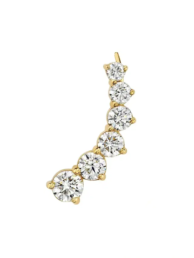 Women's 14K Yellow Gold & Round 1.70 TCW Lab-Grown Diamond Ear Arc - Yellow Gold Women's 14K Yellow Gold & Round 1.70 TCW Lab-Grown Diamond Ear Arc - Yellow Gold