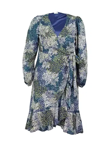 Kiyonna Women's Julia Asymmetric Wrap Midi-Dress | Thumbnail 1 Kiyonna Women's Julia Asymmetric Wrap Midi-Dress | Thumbnail 1