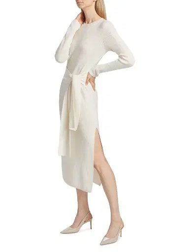 Toccin Women's Blakely Wool-Cashmere Crewneck Midi-Dress - | Thumbnail 2 Toccin Women's Blakely Wool-Cashmere Crewneck Midi-Dress - | Thumbnail 2