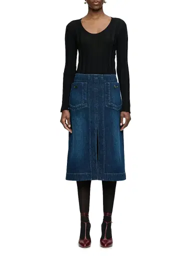 CALLAS MILANO Women's Fernanda Stretch Denim Skirt | Thumbnail 2 CALLAS MILANO Women's Fernanda Stretch Denim Skirt | Thumbnail 2
