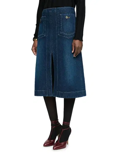 CALLAS MILANO Women's Fernanda Stretch Denim Skirt | Thumbnail 4 CALLAS MILANO Women's Fernanda Stretch Denim Skirt | Thumbnail 4