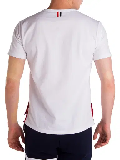Thom Browne Men's Cotton Pocket Tee - White - Size Medium | Thumbnail 5 Thom Browne Men's Cotton Pocket Tee - White - Size Medium | Thumbnail 5