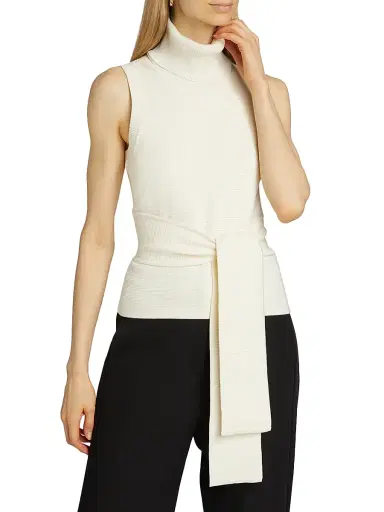 Toccin Women's Celeste Rib-Knit Sleeveless Turtleneck Sweater - | Thumbnail 3 Toccin Women's Celeste Rib-Knit Sleeveless Turtleneck Sweater - | Thumbnail 3