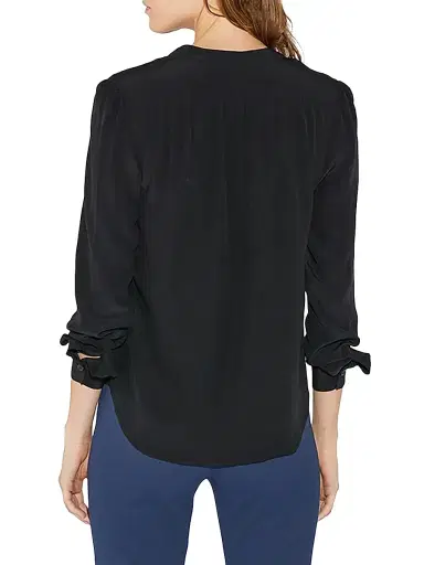 Callas Milano Women's Olympia Long Sleeve Silk Top - Black | Thumbnail 4 Callas Milano Women's Olympia Long Sleeve Silk Top - Black | Thumbnail 4