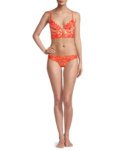 Fleur du Mal Women's Lily Lace Longline Underwire Bra - Black - Size 38C | Thumbnail 2 Fleur du Mal Women's Lily Lace Longline Underwire Bra - Black - Size 38C | Thumbnail 2