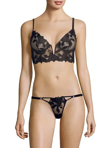 Fleur du Mal Women's Lily Lace Longline Underwire Bra | Thumbnail 3 Fleur du Mal Women's Lily Lace Longline Underwire Bra | Thumbnail 3