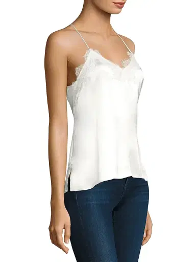 Cami NYC Women's Racer Silk Charmeuse Camisole - White | Thumbnail 4 Cami NYC Women's Racer Silk Charmeuse Camisole - White | Thumbnail 4