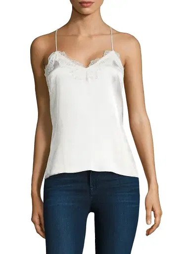 Cami NYC Women's Racer Silk Charmeuse Camisole - White | Thumbnail 1 Cami NYC Women's Racer Silk Charmeuse Camisole - White | Thumbnail 1