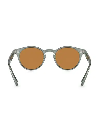Oliver Peoples Men's Romare Phantos 50MM Round Sunglasses - Steel Blue Orange | Thumbnail 4 Oliver Peoples Men's Romare Phantos 50MM Round Sunglasses - Steel Blue Orange | Thumbnail 4